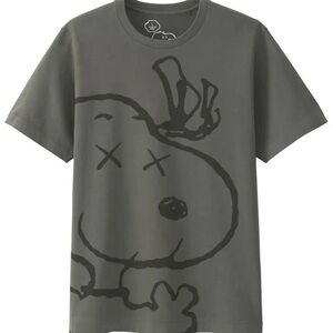 Kaws X Peanuts X Uniqlo Snoopy Face Kaws Mens T-Shirt